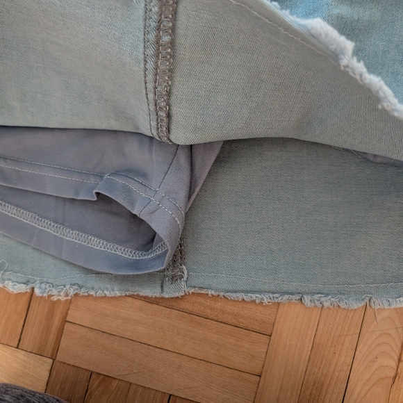Point Zero Pale Blue Denim Mini Skort - Picture 3 of 5